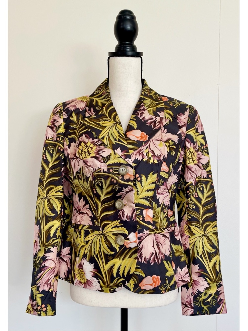 James Coviello for Spiegel Silk and Floral Blazer
